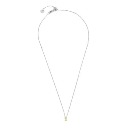 Collana con Zircone Baguette Verde in Acciaio Marlù Marlù