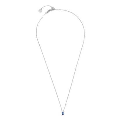 Collana con Zircone Baguette Blu in Acciaio Marlù Marlù