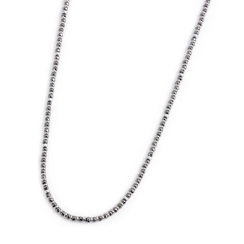 Collana Marlù in Ematite Sfaccettata e Liscia