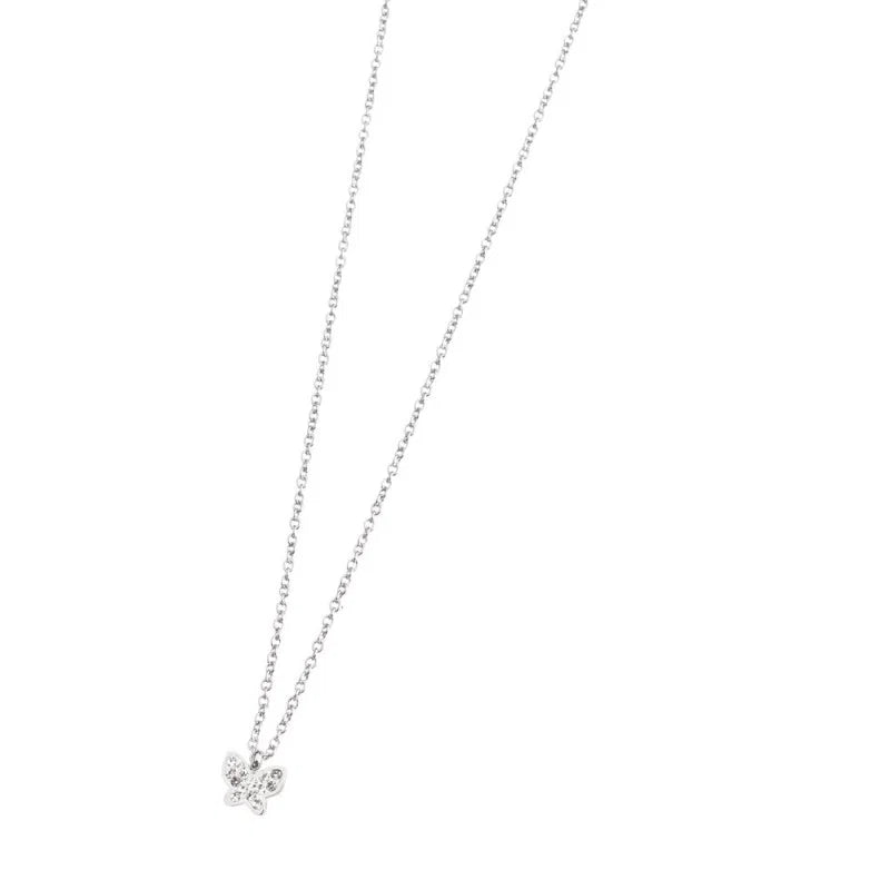 Collana Farfalla con Cristalli in Acciaio Marlù