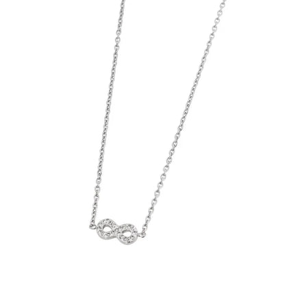 Collana Infinito con Cristalli in Acciaio Marlù