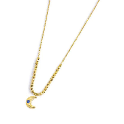 Collana Marlù in Acciaio con Luna Pendente ed Ematite
