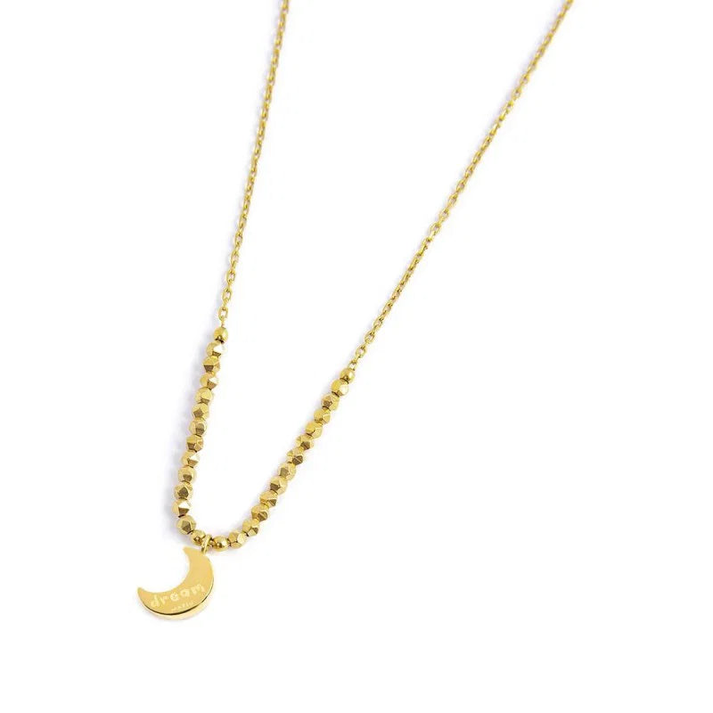 Collana Marlù in Acciaio con Luna Pendente ed Ematite