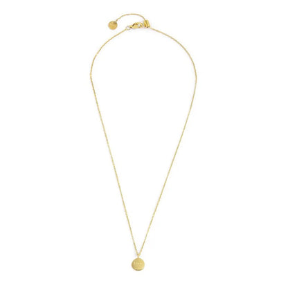 Collana in Acciaio Dorato con Medaglietta Rosa dei Venti