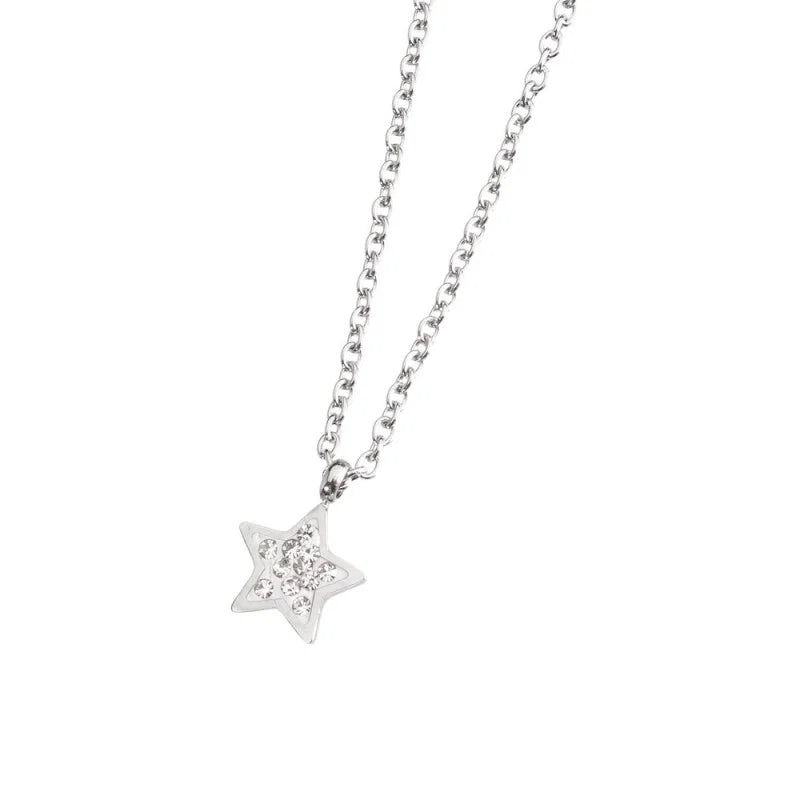 Collana Stella con Cristalli in Acciaio Marlù Marlù