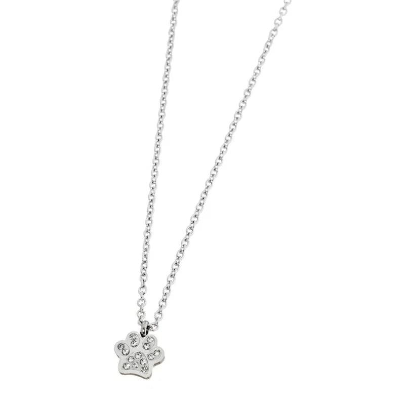 Collana Zampina con Cristalli in Acciaio Marlù Marlù