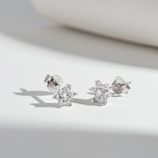 Orecchini Stelle in Argento con Zirconi