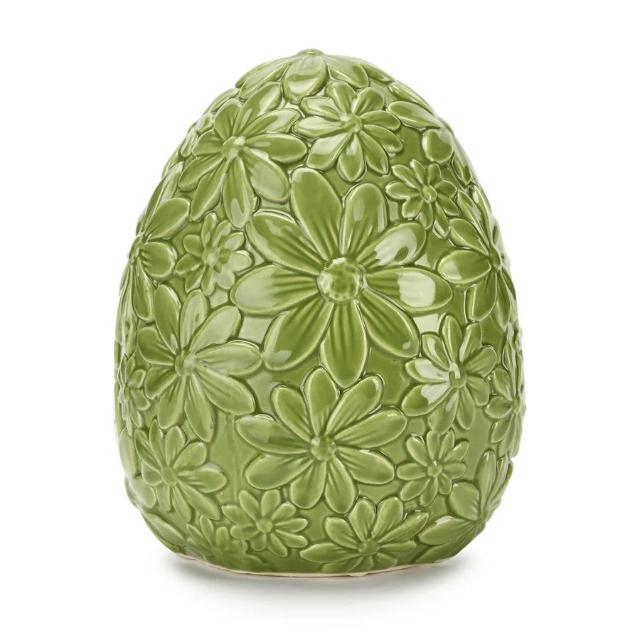Fade Floral Egg Uovo Decorativo Verde Fade