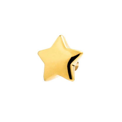 Mono Orecchino a Lobo Marlù a Forma di Stella Grande in Acciaio PVD Oro
