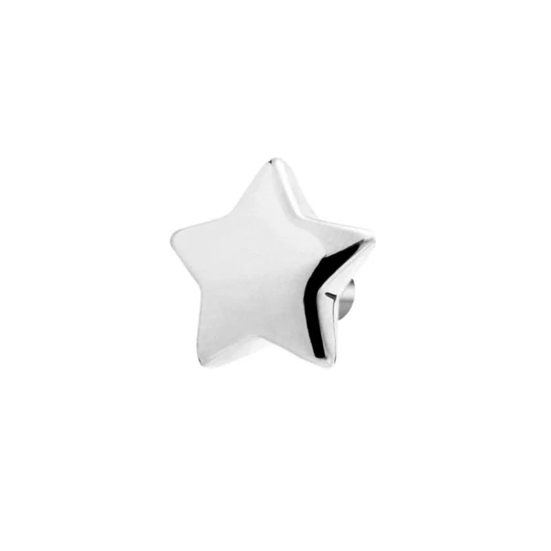 Mono Orecchino a Lobo in Acciaio a Forma di Stella