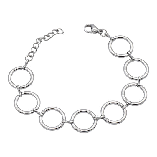 Bracciale a Maglia Tonda Argentato