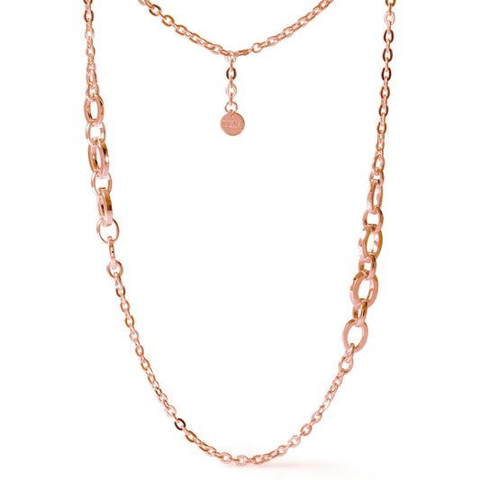 Collana in bronzo dorato rosa