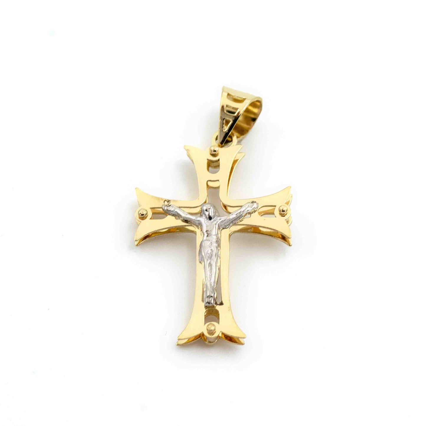 Croce Traforata In Oro Con Cristo