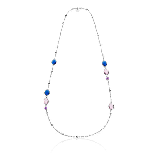 Collana Chanel Pietre Rosa E Blu