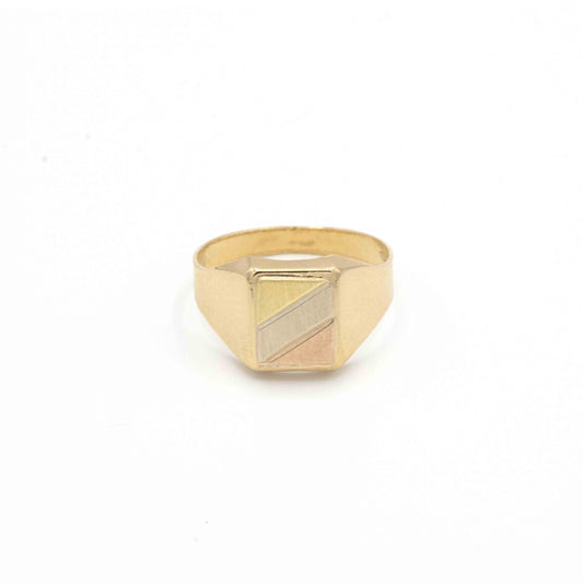 Anello A Scudo In Oro