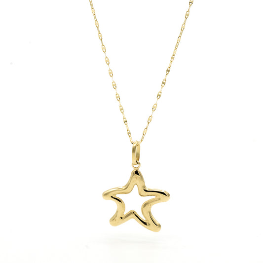 Collana Stella In Oro Giallo