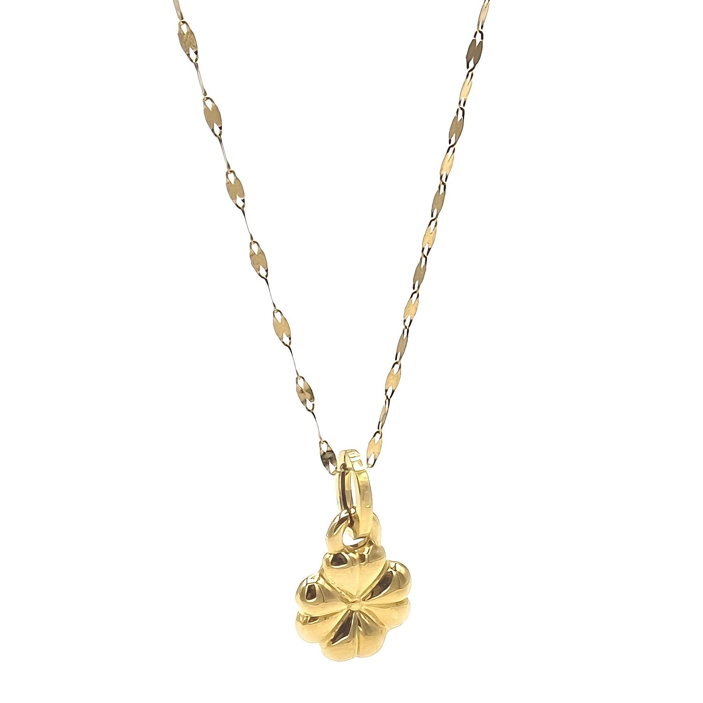 Collana quadrifoglio in oro giallo