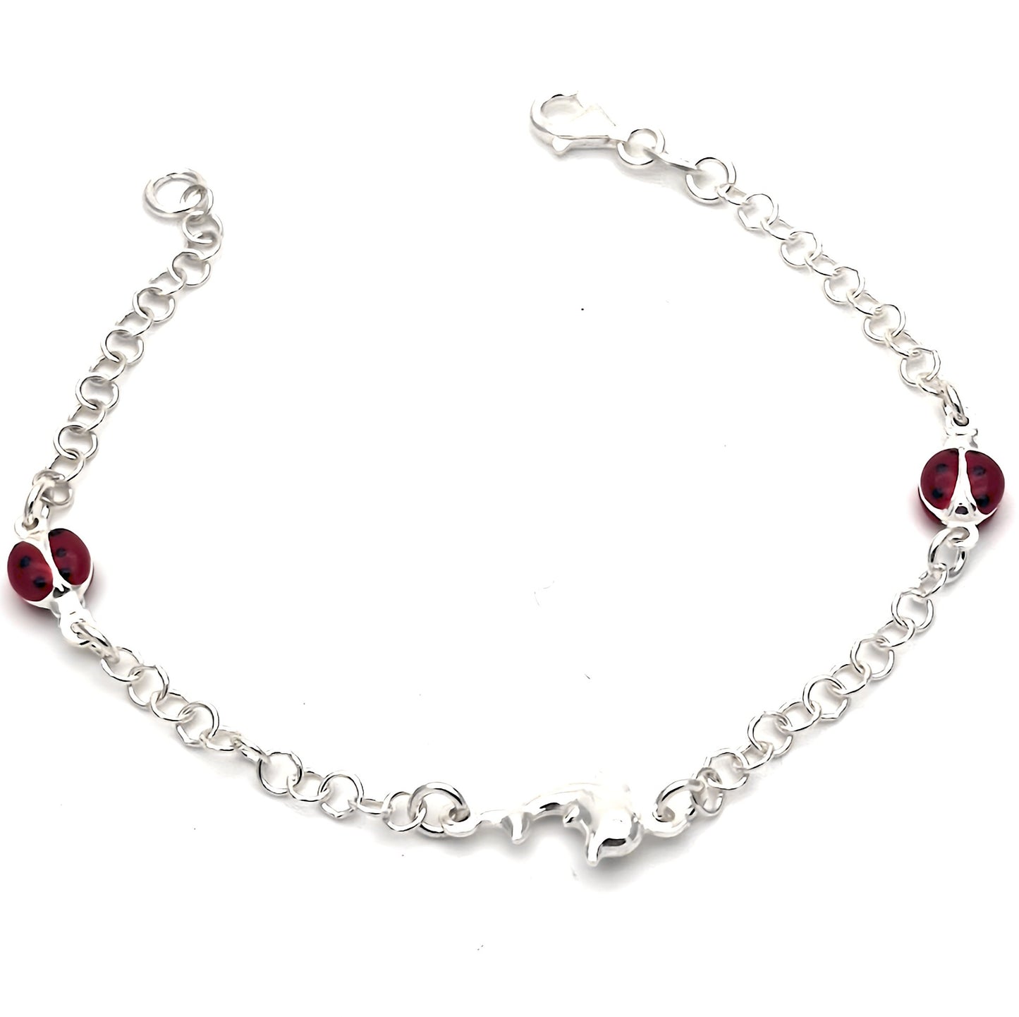 Bracciale coccinelle bimbi in argento