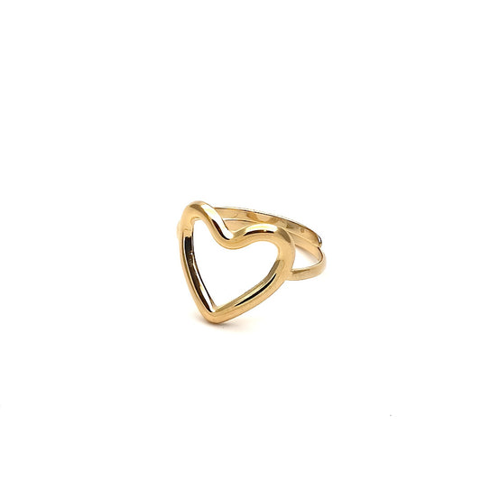 Anello Cuore Dorato.