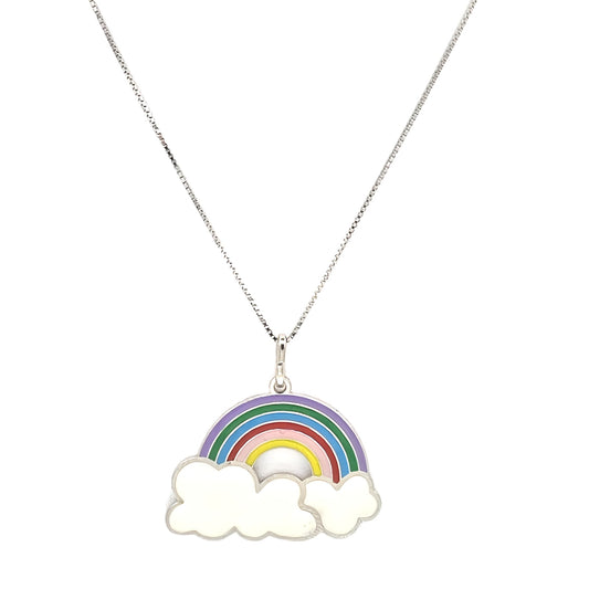 Collana Bimba Arcobaleno in Argento