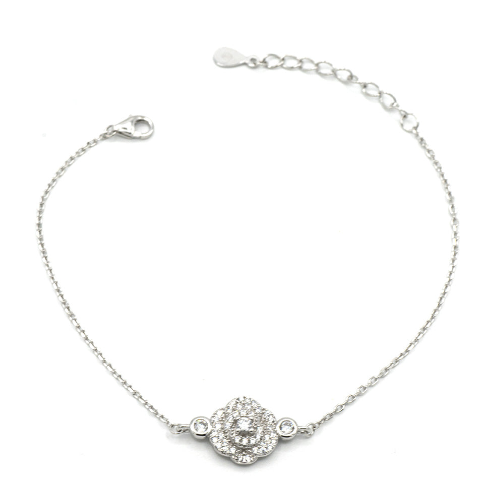 Bracciale camelia in argento