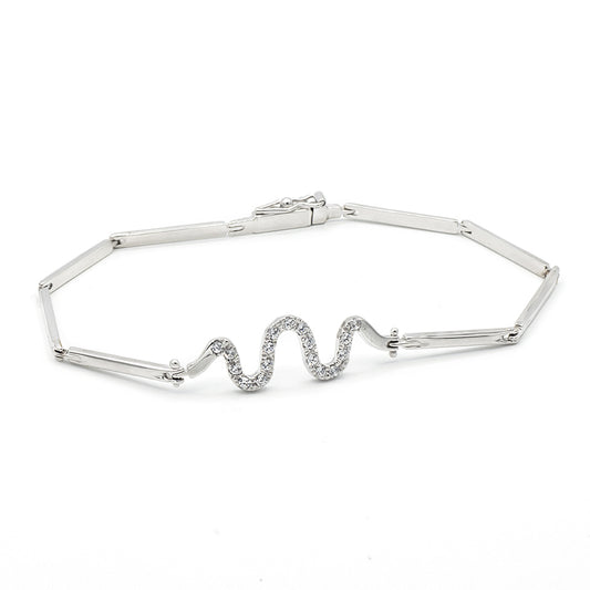 Bracciale serpente in oro bianco