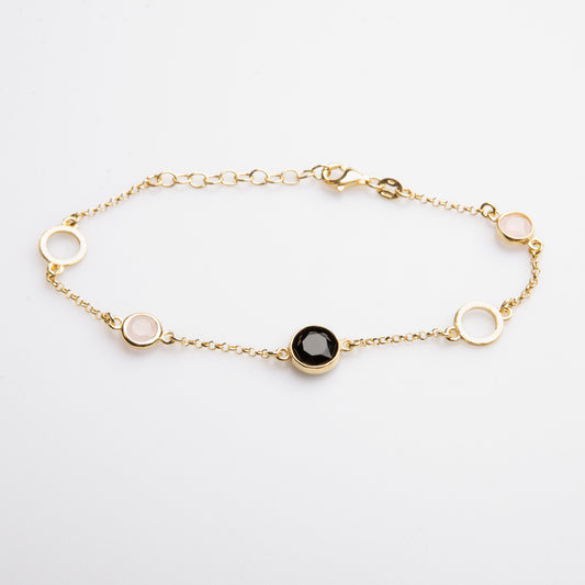 Bracciale In Argento Round Stones