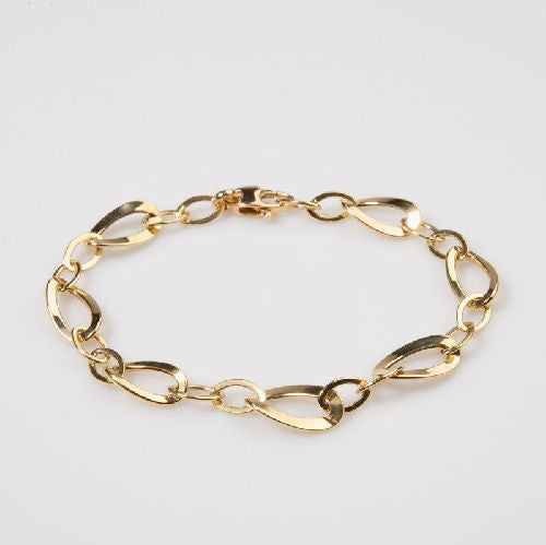 Bracciale A Catena In Oro 18kt A  Maglie Ovali