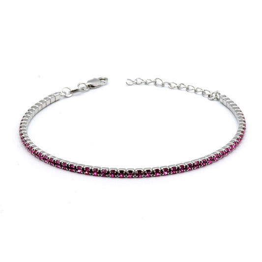 Tennis In Argento 2 Mm Rosa