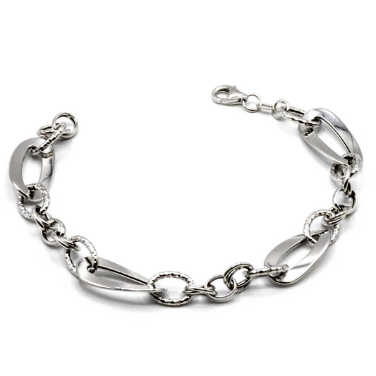 Bracciale Donna Alternato In Oro Bianco