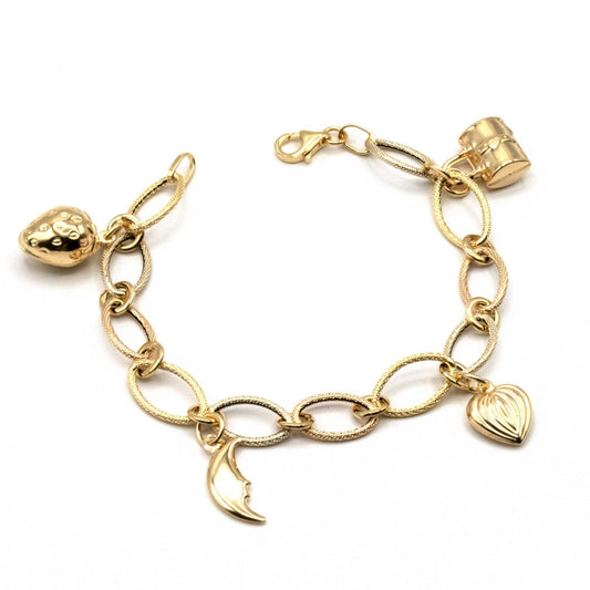 Bracciale A Catena In Oro Con Charms