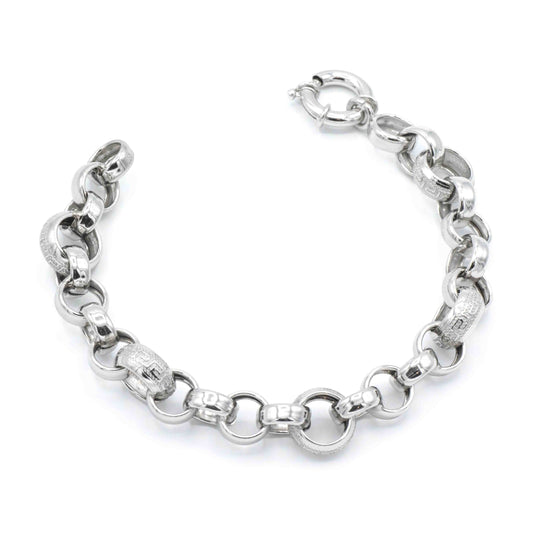 Bracciale In Argento Maglie Tonde