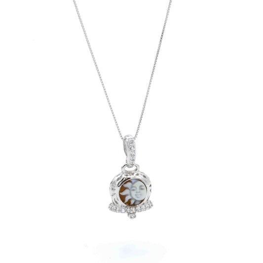 Collana In Argento Campanella Di Capri Con Cammeo