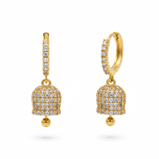 Orecchini Campanella Dorati con Zirconi Gaiè Bijoux