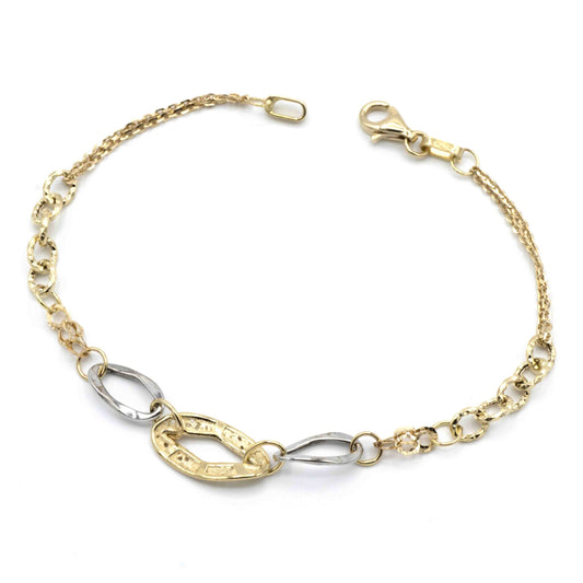 Bracciale In Oro Con Centrale A Scalare