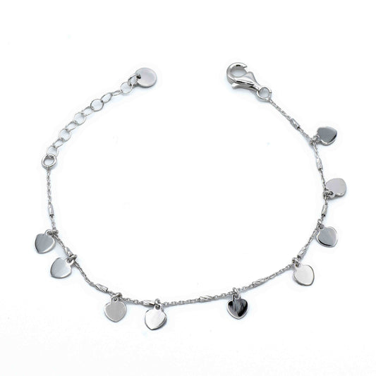 Bracciale Cuori In Argento