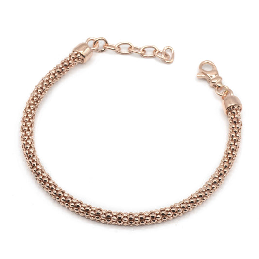 Bracciale In Argento Rosato Maglia Fope