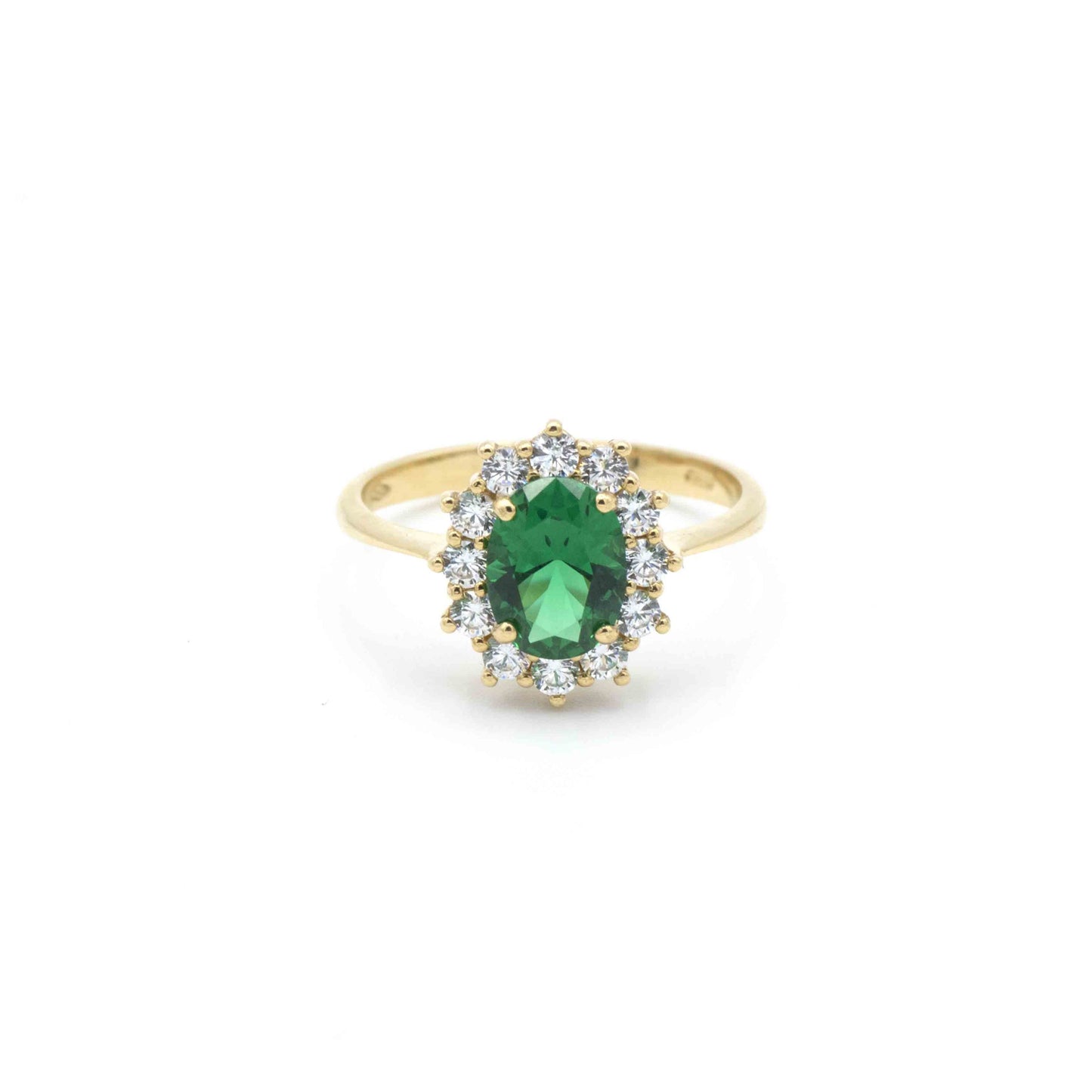 Anello Kate In Oro Pietra Verde