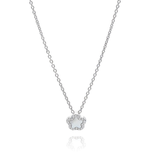 Collana Fiore in Argento e Madreperla