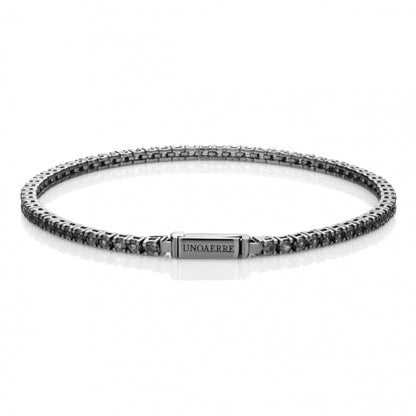 Bracciale Tennis in argento brunito